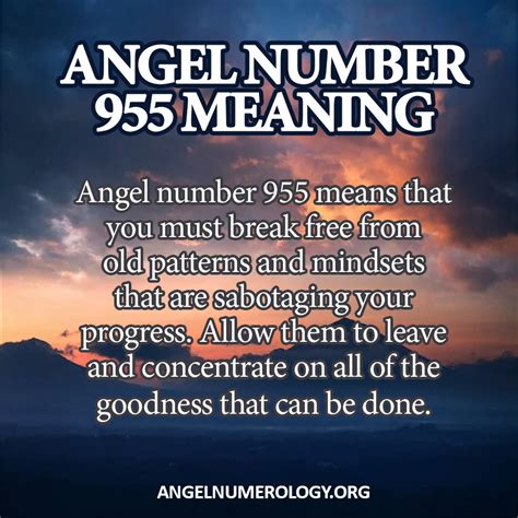 what does 955 mean in angel numbers|955 Angel Number: Spiritual Meaning, Symbolism